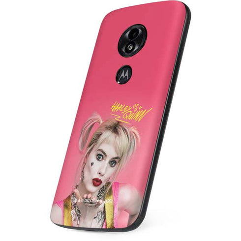 DC Comics Harley Quinn Movie Character Poster Moto E5 Play Skin